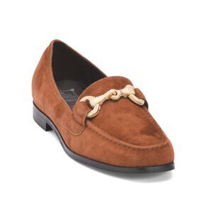 ANTICA CUOIERIA Cognac Made In Italy Suede Loafers With Horsebit Detail